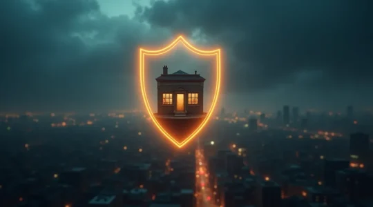 Illustration symbolique montrant un bouclier protecteur enveloppant une PME