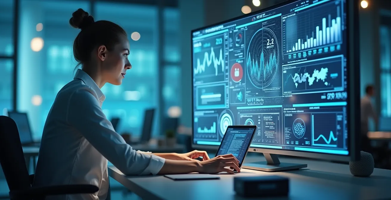 Représentation symbolique de l'automatisation comptable augmentant le travail du comptable