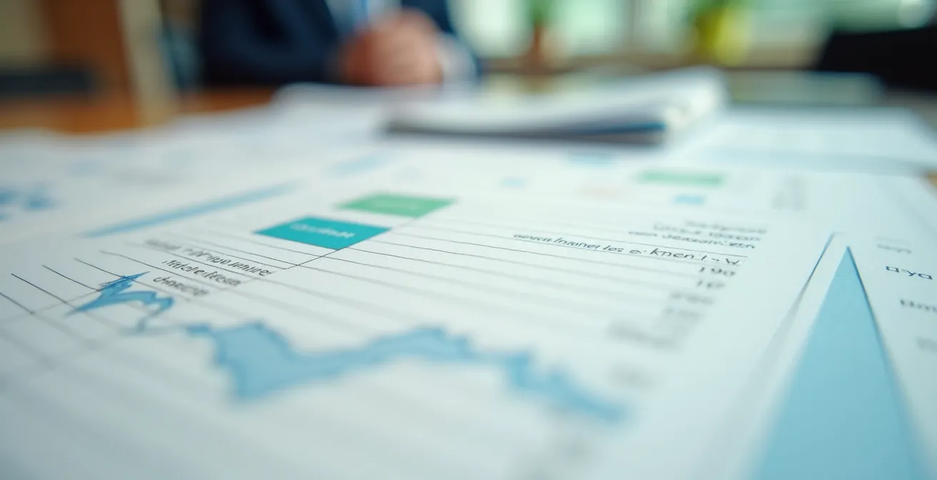 Gros plan macro sur les détails d'un formulaire fiscal avec effet de profondeur de champ