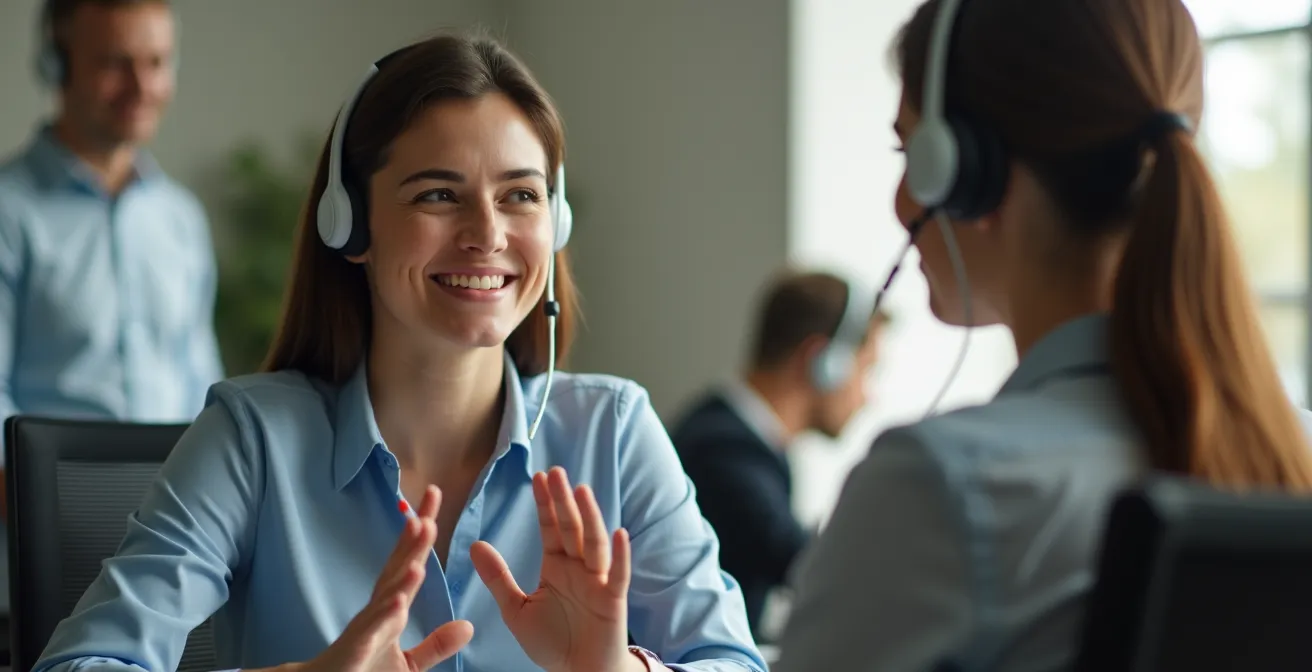 Conseiller client gérant une situation de rupture de stock avec empathie