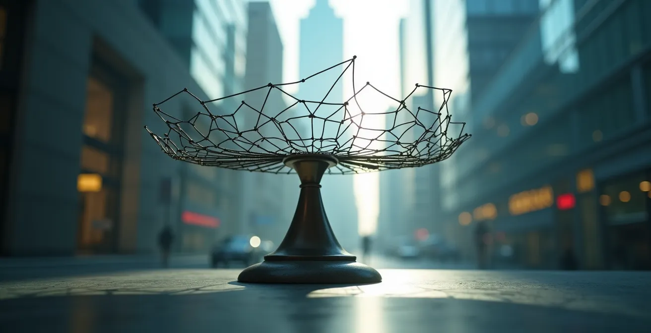 Représentation visuelle d'un système de protection de portefeuille avec stop loss et trailing stop